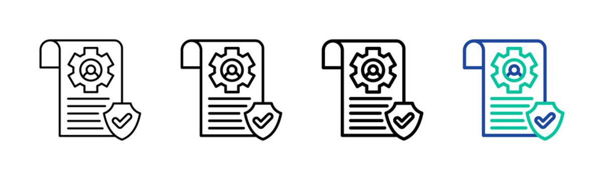 Policy Management Icon Collection Different Style Outline