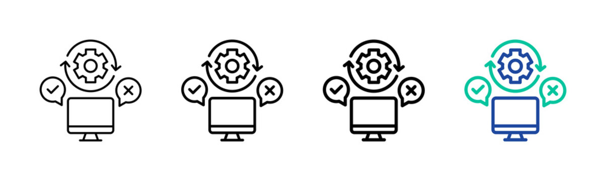 Automation Testing Icon Collection Different Style Outline