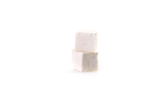 Traditional Chinese Poria Cocos Dried Herb Pieces from Yunnan Province on White Background