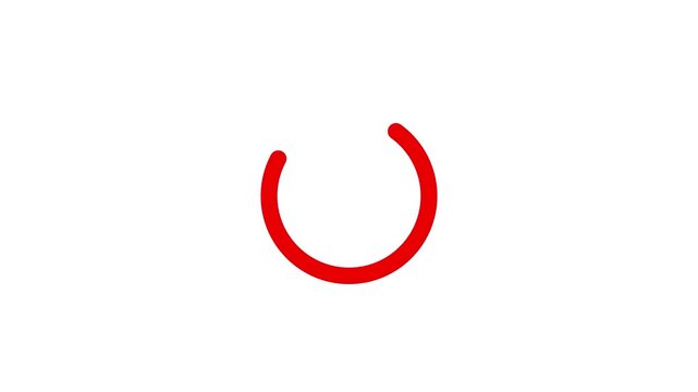Animated Loading Spinner Loop, Circular Buffering Indicator, Modern Progress Wheel, 4K Motion Graphics