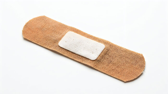 Adhesive bandage strip isolated on white background