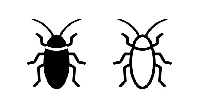 Cockroach pest control and hygiene icon