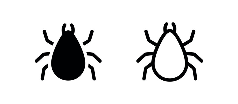 Tick parasite and blood sucker insect icon