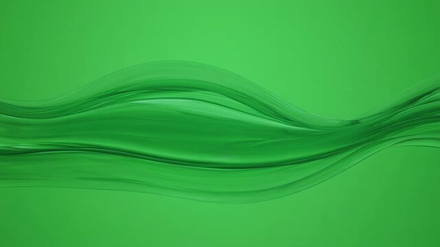 Green abstract flowing waves in a seamless cinematic loop with subtle light shifts for corporate backgrounds