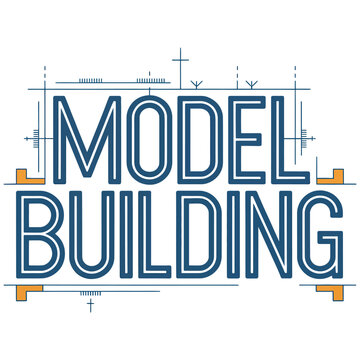 Architectural model building typography, blueprint construction lettering Editable Vector