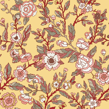 Classic Vintage Botanical Peony Art