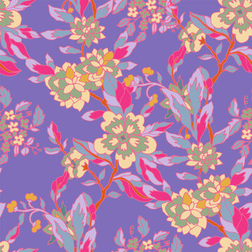 Vibrant Groovy Spring Floral Design