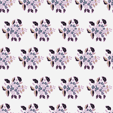 Tiny Monochrome Ditsy Floral Texture