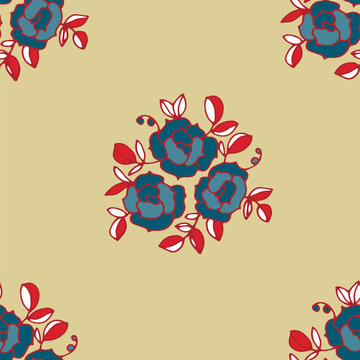 Bold Retro Graphic Rose Art