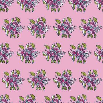 Cute Ditsy Calico Blossom Texture