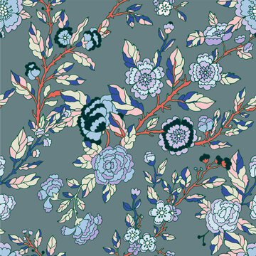 Moody Vintage Botanical Blossom Design