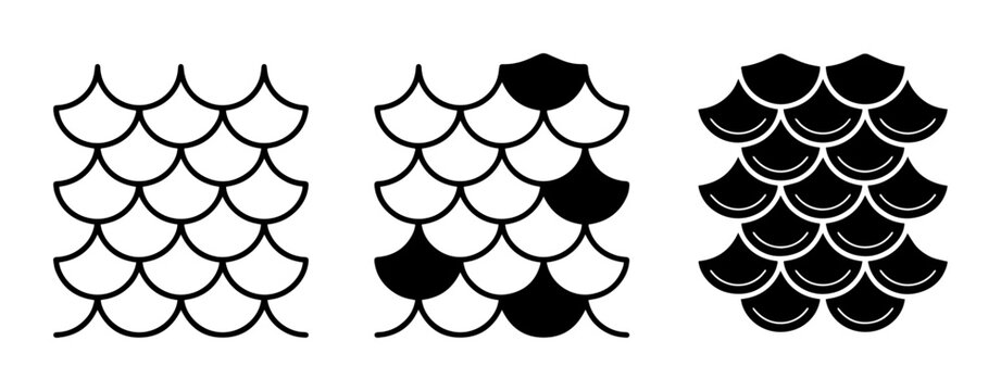 Scales Patterns, Fish Scales, Mermaid Scales, Seamless Textures, Vector Graphics