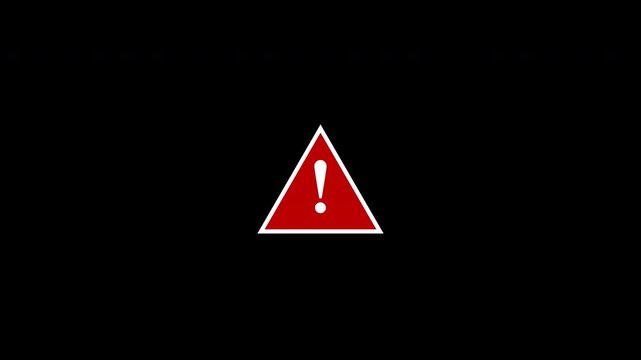 Warning Alert Loop Animation Transparent Background