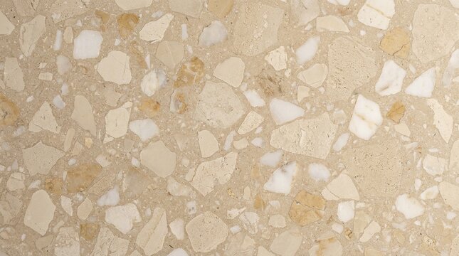 Beige Terrazzo Stone Texture Background.
