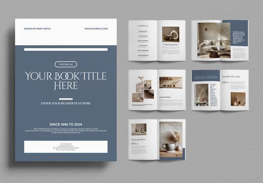 Minimal Interior Design Book Magazine Template Layout
