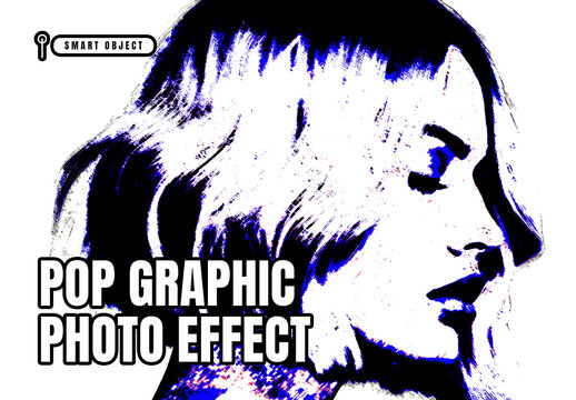 Pop Graphic High Contrast Photo Effect Template