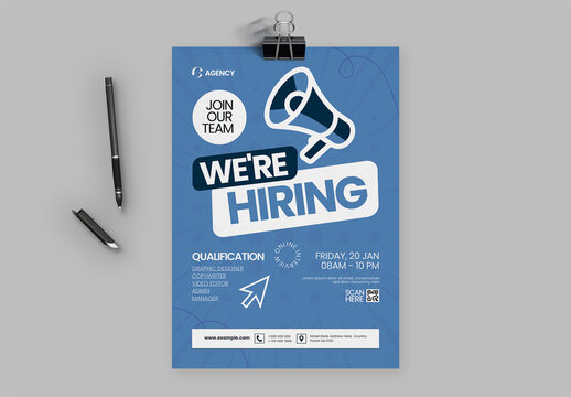 Professional Hiring Flyer Template