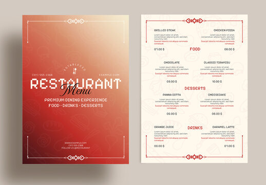 Restaurant Food Menu Template