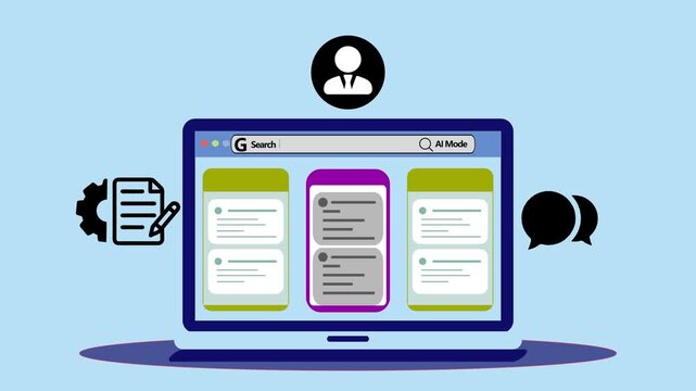 Ai search engine optimization and digital management concept