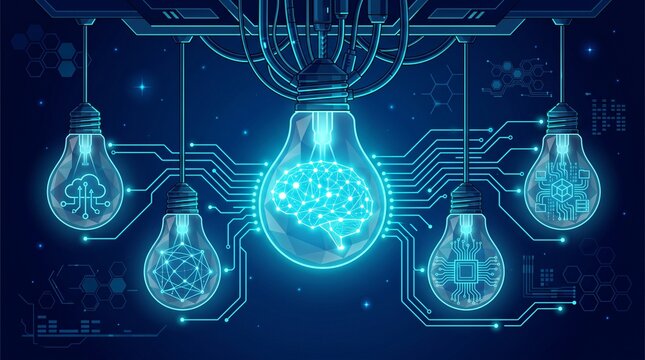 Artificial intelligence brain concept