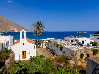 Greek village of Loutro, Chania, Crete, Greece. © gatsi