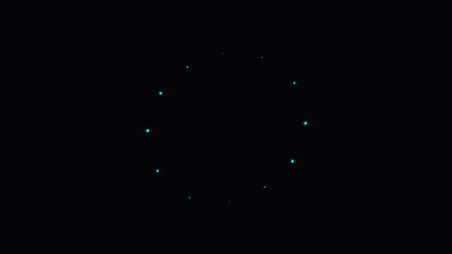 Abstract cyan glowing particles and connected lines motion graphics technology
