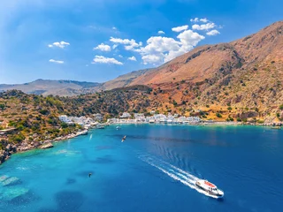 Greek village of Loutro, Chania, Crete, Greece. © gatsi