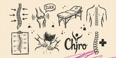 Hand drawn vintage black ink scribble doodle vector set of outdoor camp tent and hiking survival icons for creative graphic design © Broke Stoke