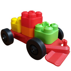 Naklejka premium Building Blocks Toy Car For Kids Education