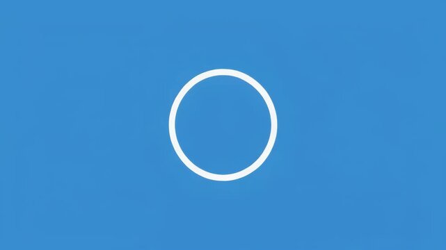 Abstract circles expanding and contracting on blue bands with black separation for technology or data visualization