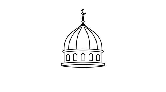 vector illustration of a mosque in istanbul