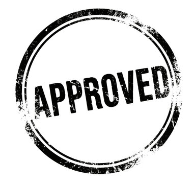 Official Stamp of Approval Emphasizing Business Success Project Validation and Formal Acceptance Through a Grungy Circular Imprint Symbolizing Decision-Making and Agreement in Documentation and Contra