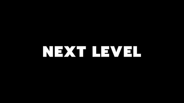 Color Switch Transition Next Level Text Reveal Effect on black background