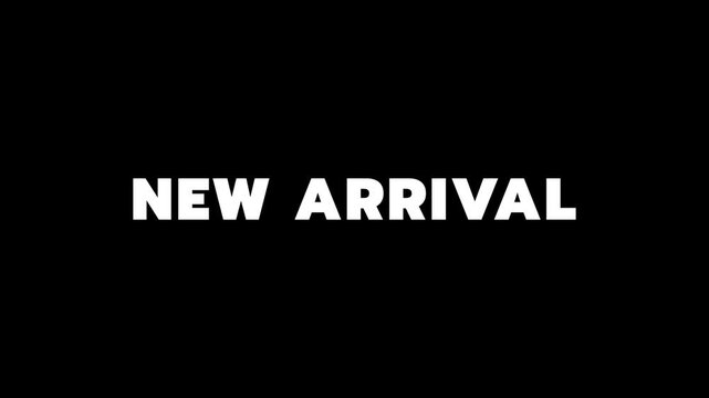 Color Switch Transition New Arrival Text Reveal Effect on black background