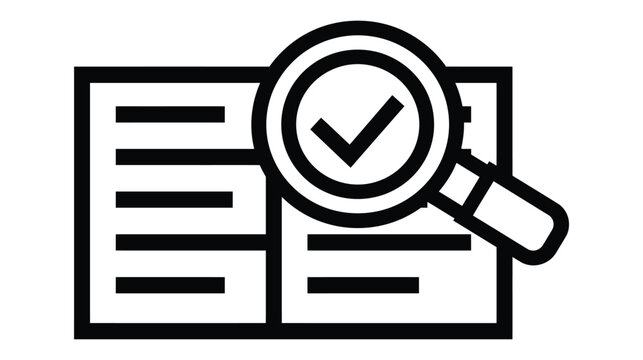 Document icon symbol vector featuring book page checkmark
