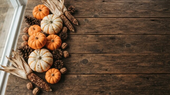 Pumpkin Rustic Border