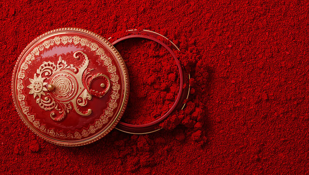 Traditional indian red sindoor box for cultural and religious rituals with container tradition religion marriage ceremony cosmetic traditional close-up heritage accessory cosmetics practice
