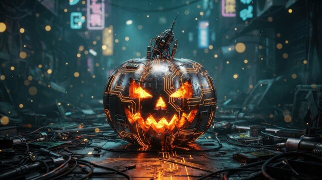 Cyber Halloween Pumpkin