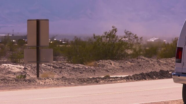 Dust storm in Death Valley