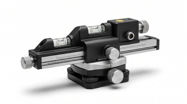 Macro focusing rail for camera. Precision photography gear for close-up focus stacking shots.