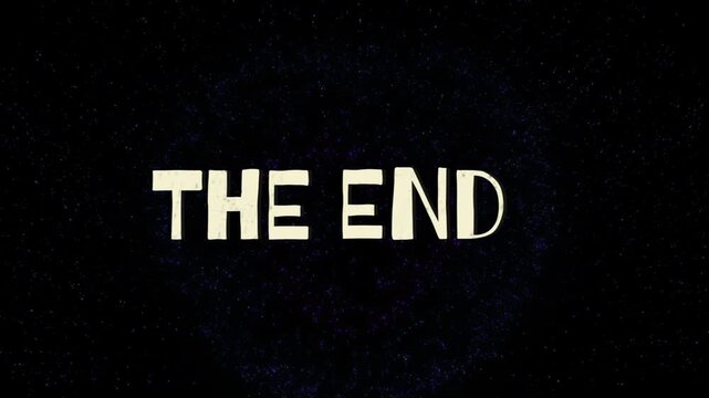 Animated end screen with glowing text