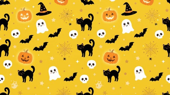 Yellow Halloween Pattern