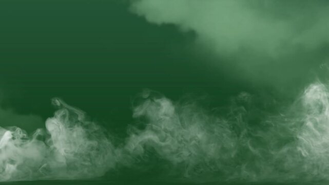 Smoke rising against dark green background