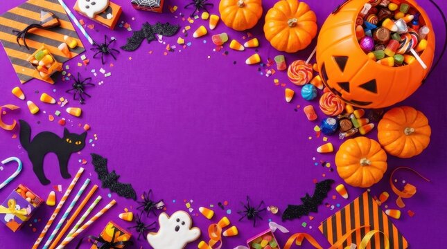 Spooky Halloween Purple Frame