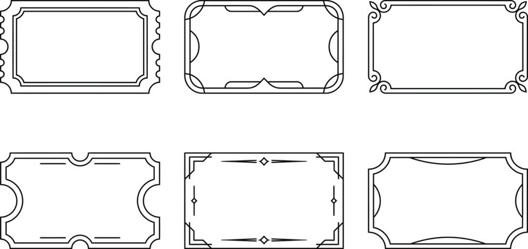 Elegant Decorative Label Border Frame Collection Vector Set