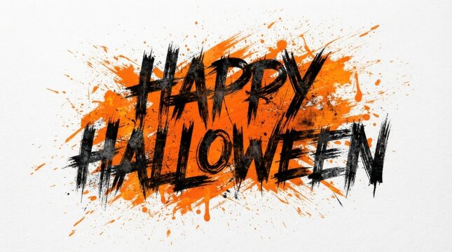Grunge Halloween Lettering Art
