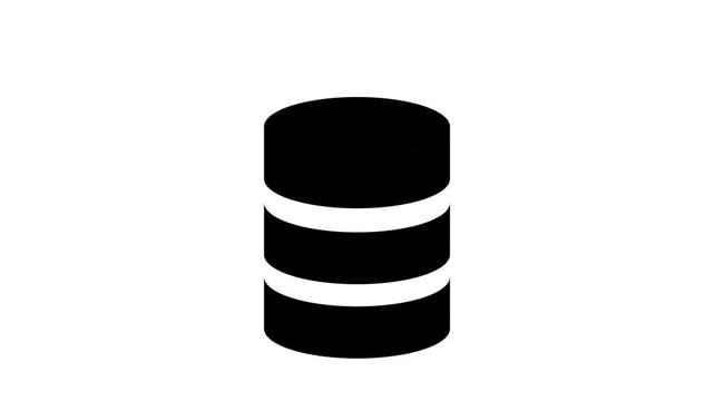 Database Server Storage Unit Glyph Animation Asset for Modern Digital Network Interface Design