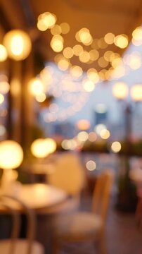 A Cozy Evening Ambiance with Softly Glowing Lights and Blurred Backgrounds, Creating a Warm and Inviting Atmosphere for Relaxation and Reflection