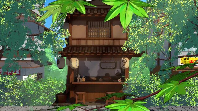 Summer Japanese Ramen Shop 4K