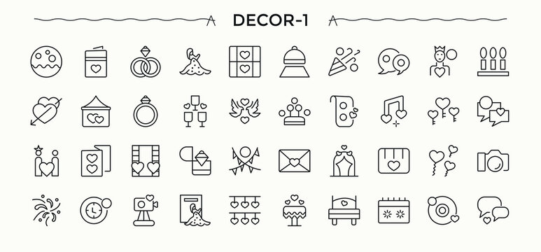 Courier linear icon set. Thin UI icons. Editable vector stroke. Delivery icon set in linear style. Contain linear symbols car, shipping, ship, parcel and more.